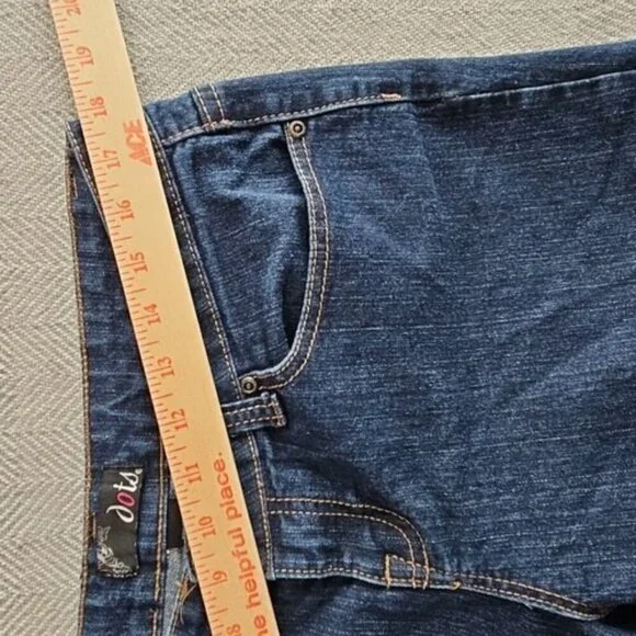 Dots Jeans Women's Size 12 Regular (W34xL28) Tapered Leg Stretch Dark Wash Blue - Picture 14 of 16